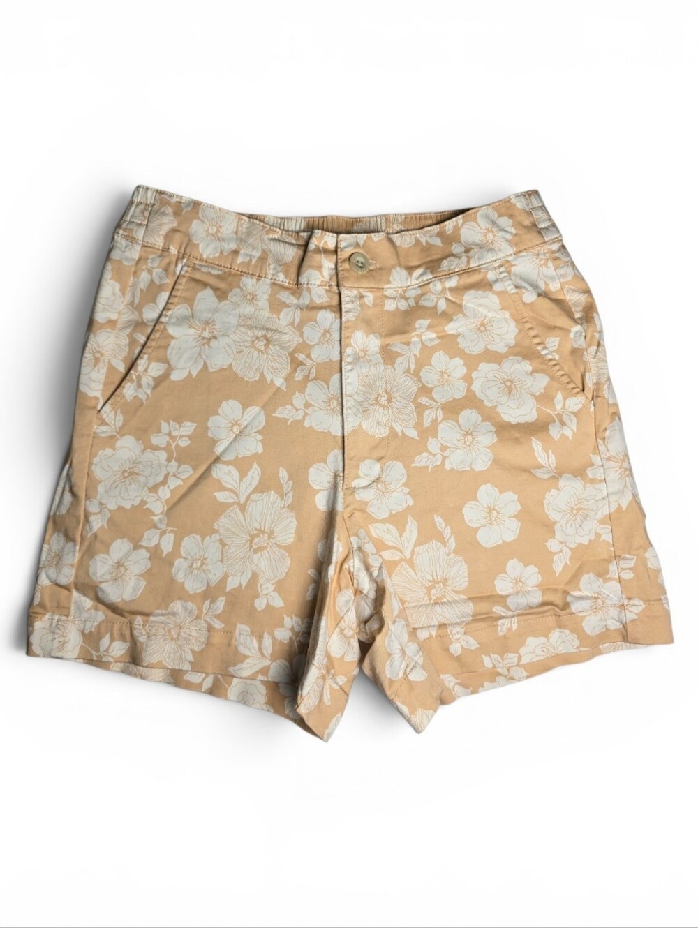 JACHS Girlfriend Floral Peach Women's Chino Shorts